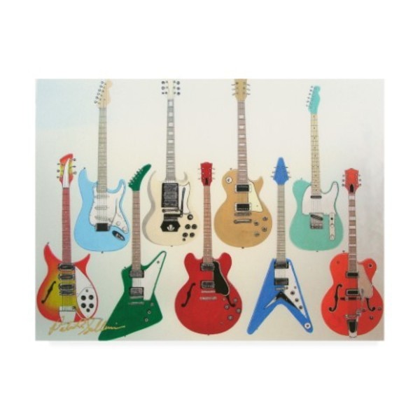 Trademark Fine Art Patrick Sullivan 'Guitars Electric' Canvas Art, 24x32 ALI45366-C2432GG
